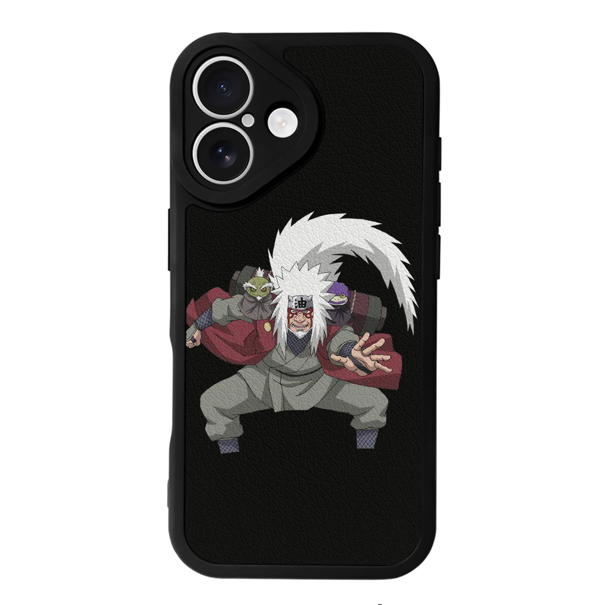 （画像用） NARUTO -ナルト- 自来也（じらいや） Jiraiya 【iPhone 16シリーズ対応】シリコンスマホケース（レザー調） 材質：シリコン